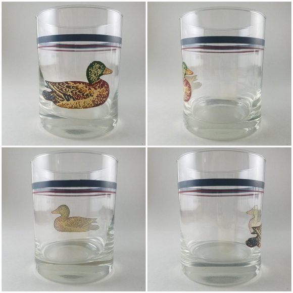 Vintage Corning Glassware Duck 4 - 12.5 oz Glasses - Picture 7 of 12